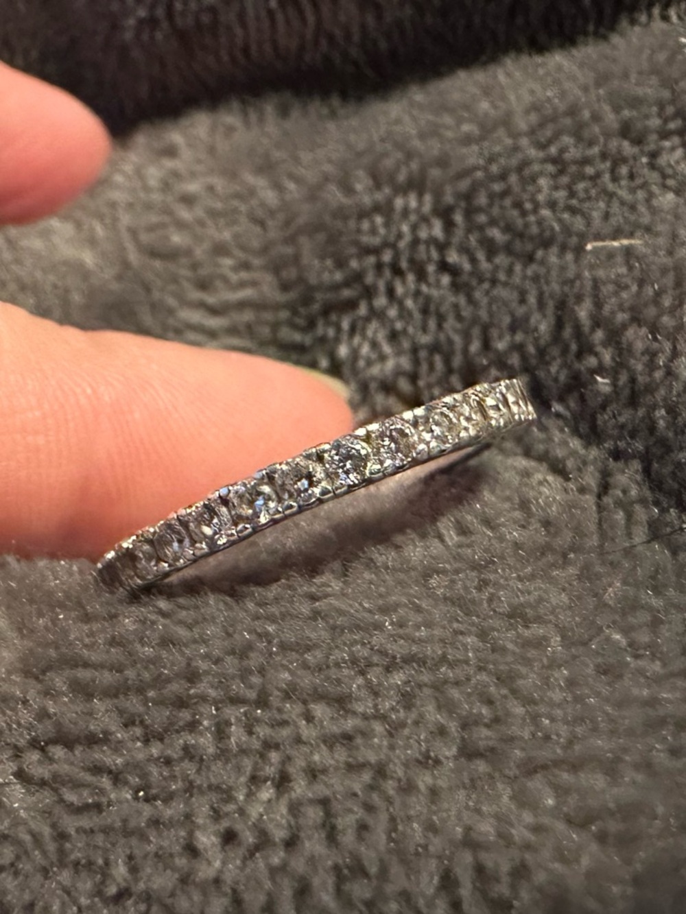 Silver Diamond-Style Eternity Band - Women Jewelry
